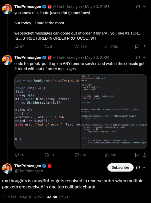Primeagen WebSocket